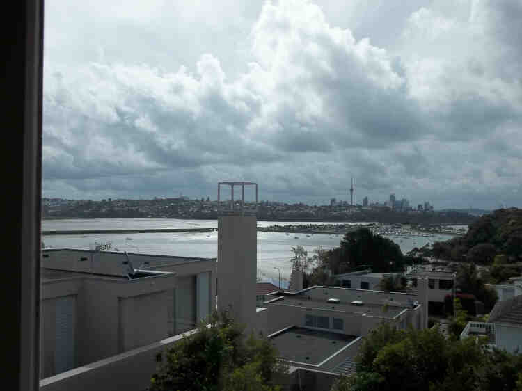 Auckland Harbor and City Skyline from Helen's Home